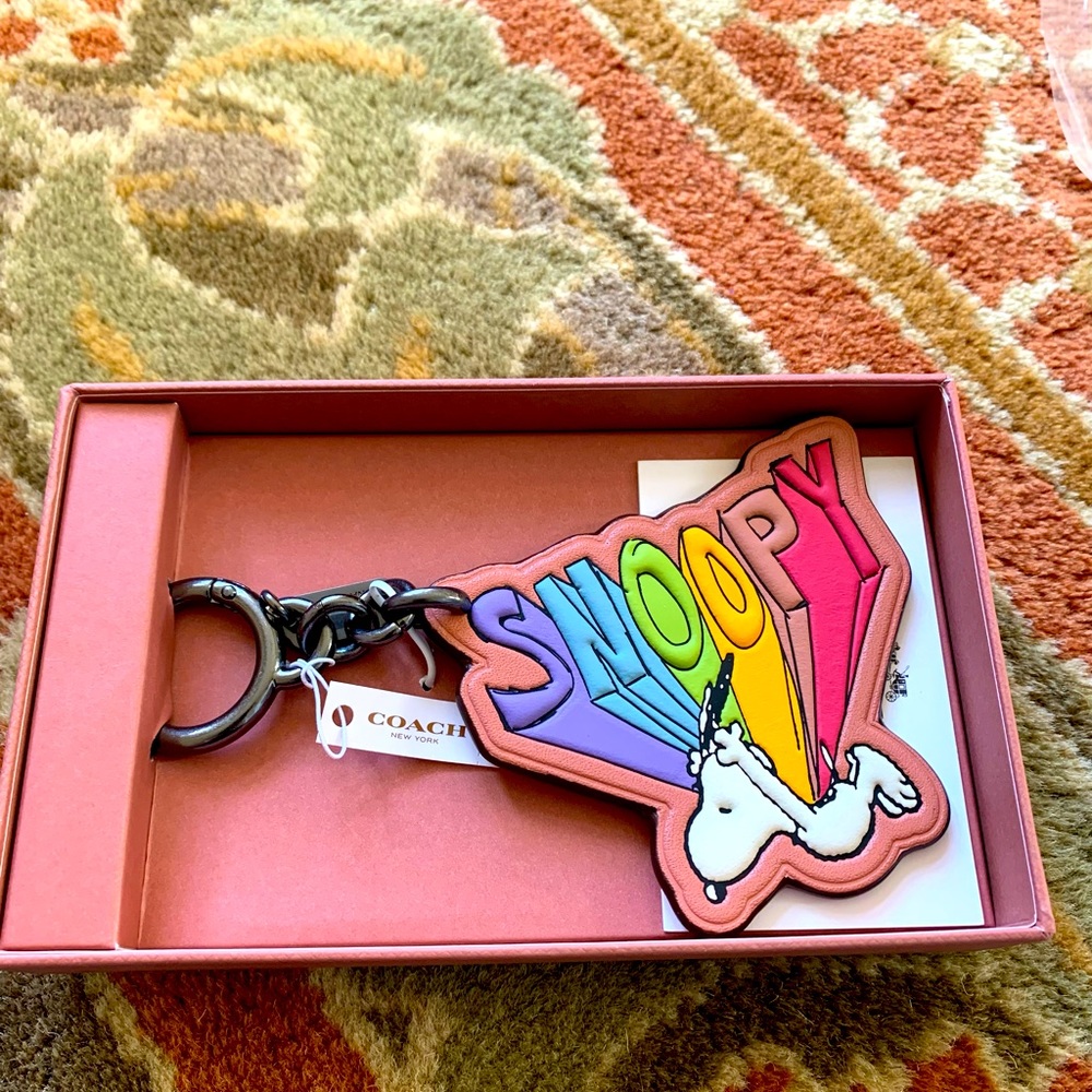 Coach NIB Snoopy key chain.